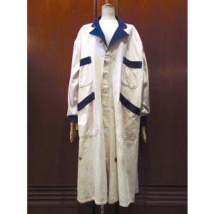 USA製　ビンテージ　ショップコート ビンテージ50's○UNIVERSAL CHICAGOヘリンボーンショップコート生成り