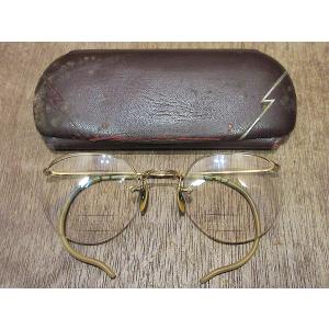 美品 ヴィンテージ アメリカンオプティカル メタルケース メガネケース ビンテージ40's○ケース付きAmericanOptical 1/10 12KGF NUMONT FUL