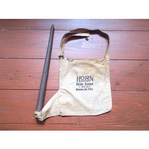 ビンテージ-40’s●HORN TRADE MARK SEED SOWERプランターバッグ●250521k8-bag-ot -1940s種まきバッグファーム