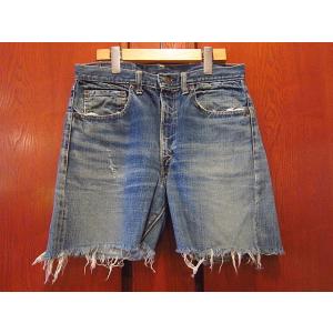 ビンテージ60&apos;s70&apos;s★Levi’s 505 BIG E ? デニムカットオフショーツW79cm...