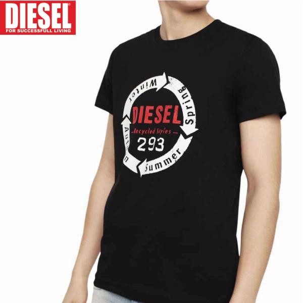 M/新品 DIESEL ロゴ Tシャツ DIEGO-C1 メンズ レディース ブランド ブラック デ...