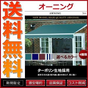 オーニング 幅 3m 全4色 電動・リモコン操作 伸縮自在 日よけ 折り畳み サンシェード オーニングテント