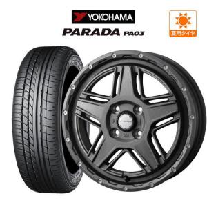 サマータイヤ ホイール 4本 エスホールド S-5V YOKOHAMA パラダ PA03