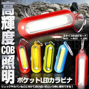 登山 ポケットLEDカラビナ 3モード 点灯 点滅 キーホルダー おしゃれ 便利 照明 ライト 携帯 レジャー