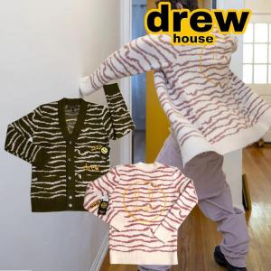 Drew House ドリューハウス カーディガン メンズ レディース ブランド おしゃれ Sketch Mascot Squiggle Cardigan オリーブ アイボリー モーヴ Mdrew Dhbjk93 Cradle Kobe 通販 Yahoo ショッピング