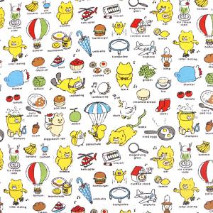 ノラネコぐんだん ファブリック オックス生地 カラフル