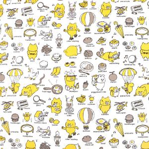 ノラネコぐんだん ファブリック オックス生地 モノトーン ノラネコabc Ngf 01b Crafヤフー店 通販 Yahoo ショッピング