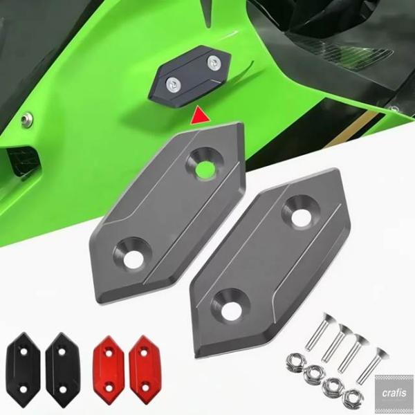 並行輸入品 カワサキ ZX-10R 2008 2009 2010 オートバイミラーベースウインドシー...