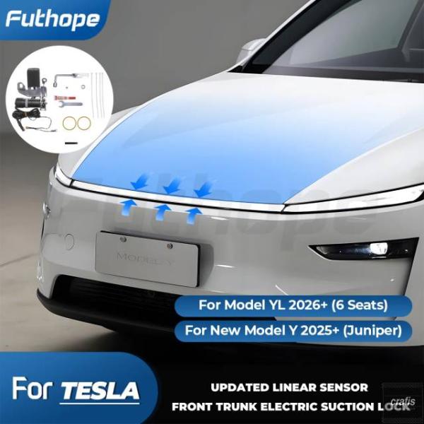 並行輸入品 Futhope製フロントスペアボックス電動ロックソフトクローズ式（テスラ モデル3 Yハ...