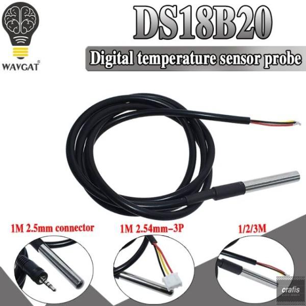 並行輸入品 1個 DS1820 ステンレスパッケージ 防水 DS18b20 温度プローブ 温度センサ...