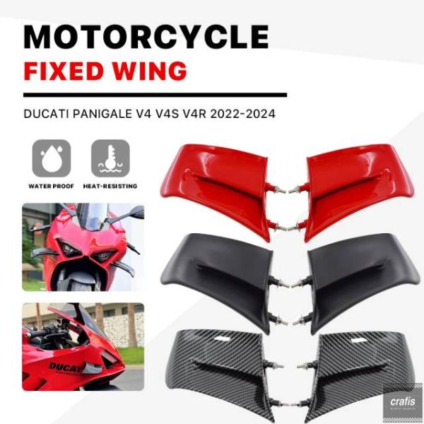 並行輸入品 赤オートバイアクセサリーウィングレットDucati Panigale V4 V4S V4...