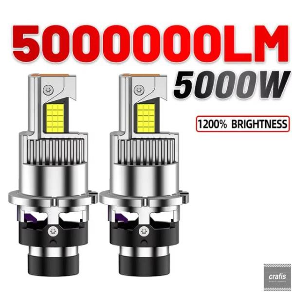 並行輸入品 5000W D2S D2R D4S D4R LED 車用ヘッドライト Canbus バル...