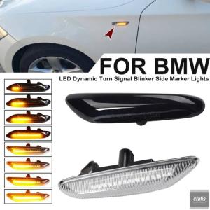 並行輸入品 BMW E60 E61 E90 E91 E87 E81 E83 E84 E88 E92 E93 E82 E46 1 3 5シリーズ用シーケンシャル点滅LEDウィンカーサイドマーカーライト パー パーツ 部品