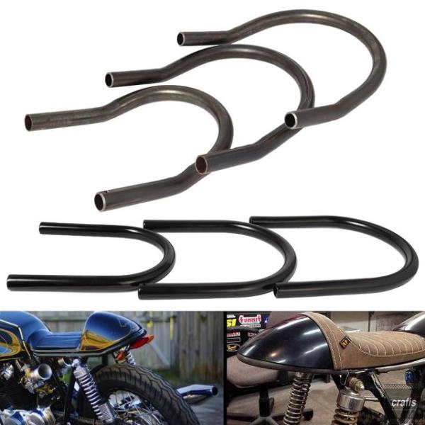 並行輸入品 Motorbike 7 8 インチ Flat Upswept Tube Seat Loo...