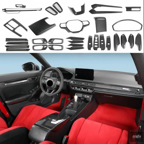 並行輸入品 ホンダ シビック タイプ R FL5 2022 - 2025 用カーバーファイバー イン...