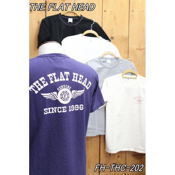 フラットヘッド Tシャツ FN-THC-202 FH FLYING WHEEL 丸胴半袖Tシャツ ブ...