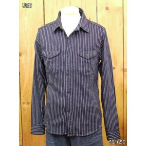 ウエス ネルシャツ UES インディゴストライプネルシャツ No 501656