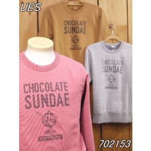 ウエス ues チョコレートサンデースウェット レッド グレー マスタード No 702153