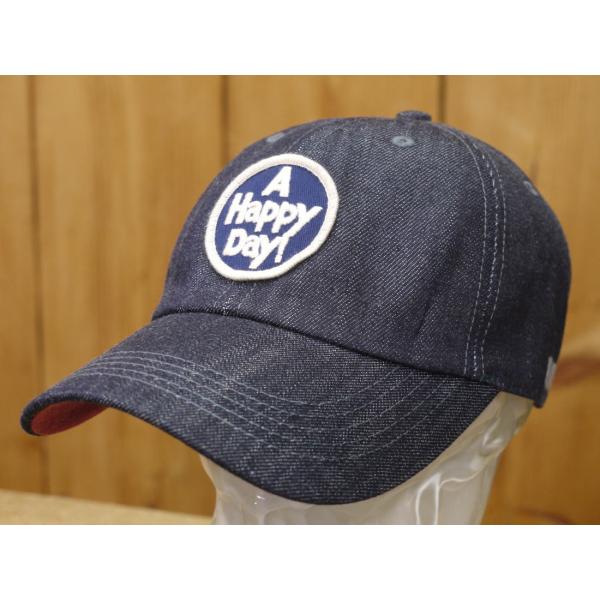 UES ウエスデニムキャップ 82DC A HAPPY DAY ネイビー ベースボールキャップ