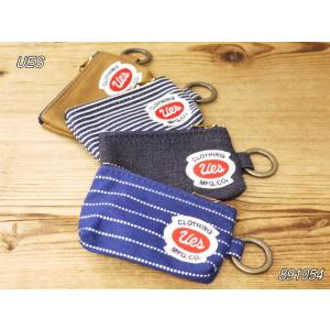 ウエス UES キーケース ウォバッシュ ブラウン ヒッコリー デニム 891054