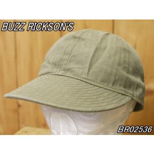 バズリクソンズ ヘリンボーンメカニックキャップ A-3 オリーブグリーン BUZZ RICKSON'...