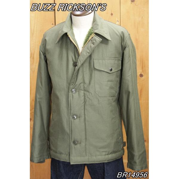 バズリクソンズ A-2 デッキジャケット オリーブ BR14956 buzzrickson's ミリ...