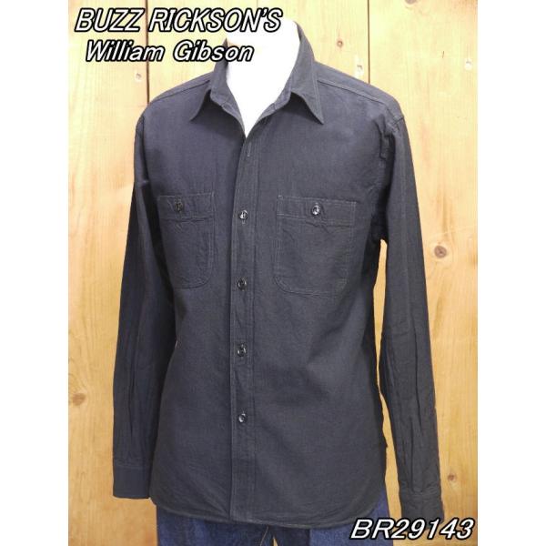バズリクソンズ ウィリアムギブソン ブラック シャンブレーワークシャツ BR29143 buzzri...