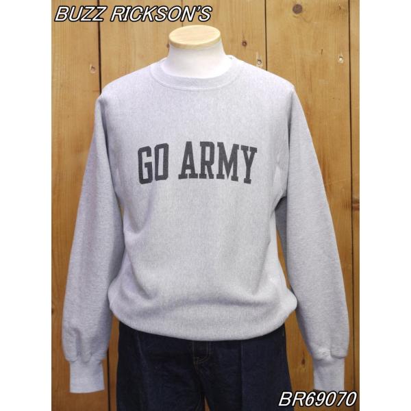 バズリクソンズ ホリゾンタル・ニッティング GO ARMY BEAT NAVY ミリタリースウェット...