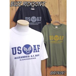 バズリクソンズ U.S.AIR FORCE Tシャツ ブラック ホワイト オリーブ BR79397 ...