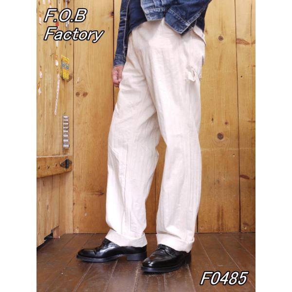 F.O.B ヘリンボーンペインターパンツ F0485 エフオービーファクトリーワークパンツ fob ...