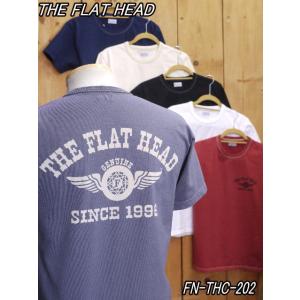 フラットヘッド Tシャツ FN-THC-202 FH FLYING WHEEL 丸胴半袖Tシャツ ブラック ホワイト チャコール ライトレッド アイボリー ネイビー theflathead｜craft-ac
