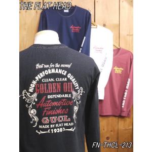 フラットヘッド ロンT FN-THCL-213 GUCL 丸胴長袖Tシャツ ブラック ネイビー ホワ...