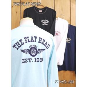 フラットヘッド ロンT F-THCL-205 FH FLYING WHEEL 長袖Tシャツ ホワイト...