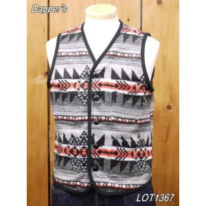 ダッパーズ  ネイティブパターンブランケットベスト dappers LOT1367