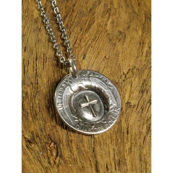 ノースワークス N-035 NORTH WORKS オールドコイン 25¢クロスシルバーペンダント