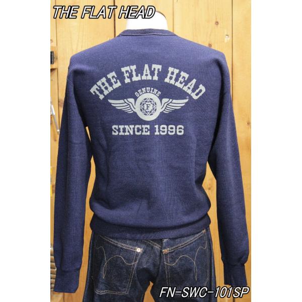 フラットヘッド スウェット FN-SWC-101SP インディゴ染めクルーネックスウェット FLYI...