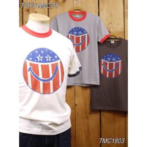 トイズマッコイ スマイルTシャツ TMC1803 フィールソーグッド Tシャツ ダークチャコール オフホワイト アッシュ
