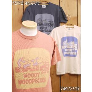 トイズマッコイ TMC2128 WOODY WOODPECKER TEE " FESTIVAL "Tシャツ ブラック ナチュラル キャロット toysmccoy｜craft-ac