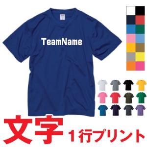 文字プリント スポーツドライTシャツ オリジナルチーム名入れユニフォーム｜craft-and-works