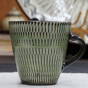 小鹿田焼 カップ＆ソーサー 2客 セット 桐箱入り ギフト マグカップ