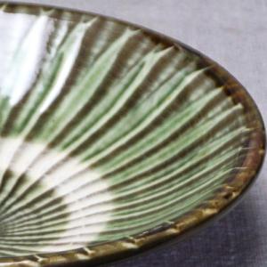 和食器 小鹿田焼 黒木昌伸窯 片口 小鉢 12cm 飛び鉋 外櫛目緑 : うつわ