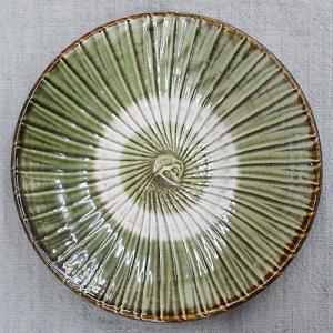 手作りの陶器 大分県日田市 小鹿田焼(おんたやき) 尺皿 直径約30cm×高