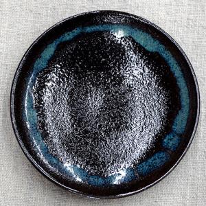 益子焼 黒釉イゲタ尺皿 30cm 大皿 鍋皿 民芸陶器 ましこやき 土物