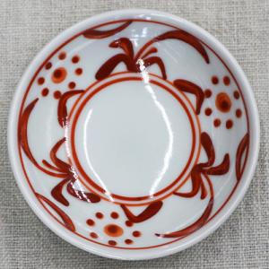 和食器 砥部焼 梅山窯 豆皿 9cm 赤 太陽｜craft-japan