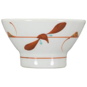 和食器 砥部焼 梅山窯 茶碗 小 11cm 赤 笹｜craft-japan