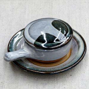 ふるさと納税 松江市 【湯町窯】エッグベーカー(大)・小皿2枚セット