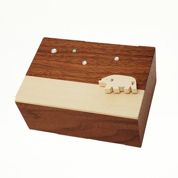 からくり箱[白熊] 木製