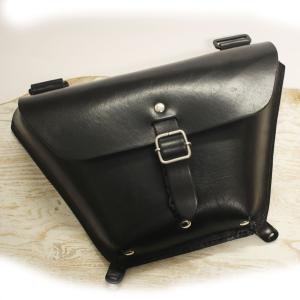 SR400専用レザーサイドバッグ（薄型・純正対応タイプ）黒 : crafta