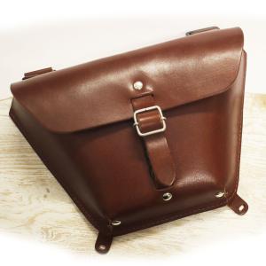 SR400専用レザーサイドバッグ（薄型・純正対応タイプ）黒 : crafta