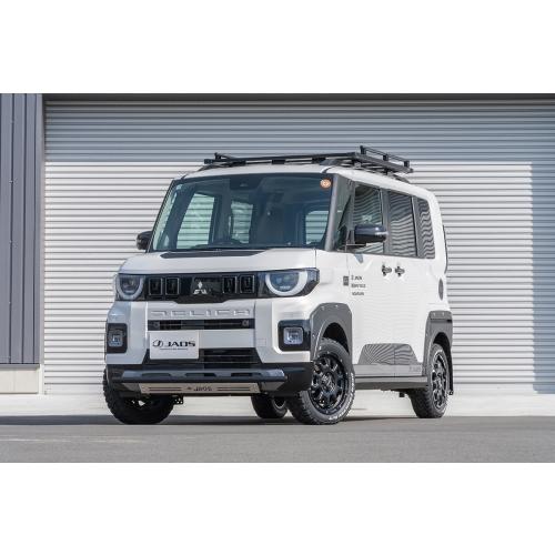 【JAOS：BA#A型デリカミニ】フロントスキッドバー ブラック／ブラスト